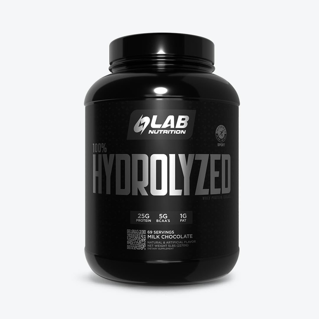 100% Hydrolyzed Whey Protein Isolate (5 Pounds, Chocolate Flavor) 25gr of Protein, Build Muscle, Lean Muscle Growth, Easy Digestion, Gluten Free, Lactose Free, Fast Absorbing.
