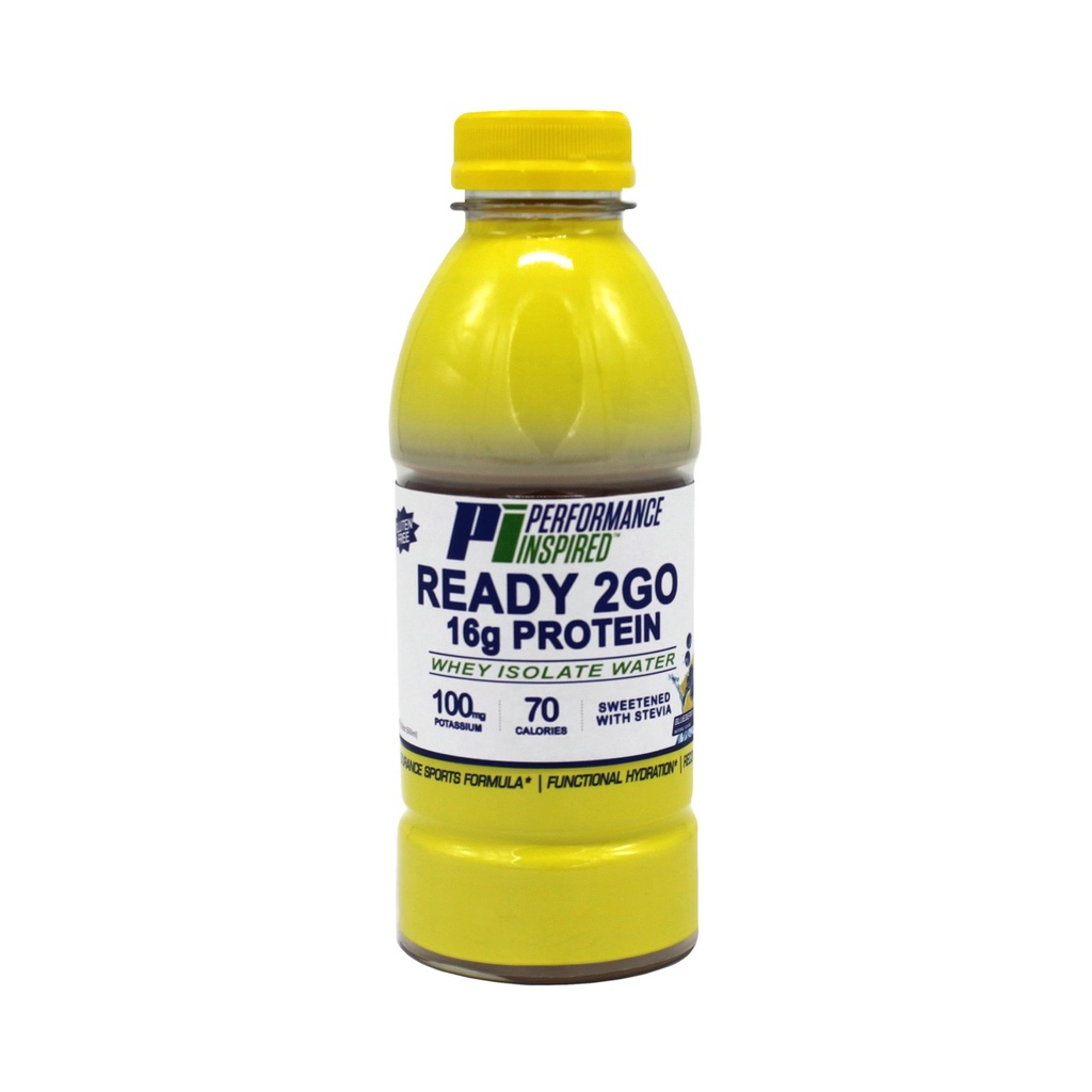 Performance Inspired Nutrition Ready 2Go Protein - Gluten Free - 16.9 fl oz - Protein Water - 6 count case - Blueberry Lemonade
