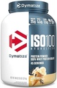 Dymatiser la poudre de protéines de lactosérum ISO100 isolat, vanille, 25g de protéines, 3 livres, 5,5g BCAA, moins de 120cal., sans gluten, 1g de gras, 1g de sucre, 2g de glucides (45 portions)