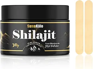 Pure Himalayan Organic Shilajit Resin - Gold Grade, 100% Shilajit Supplement with 85+ Trace Minerals, Energy & Immune Support | Natural Source of Fulvic Acid +86% & Humic Acid +10%