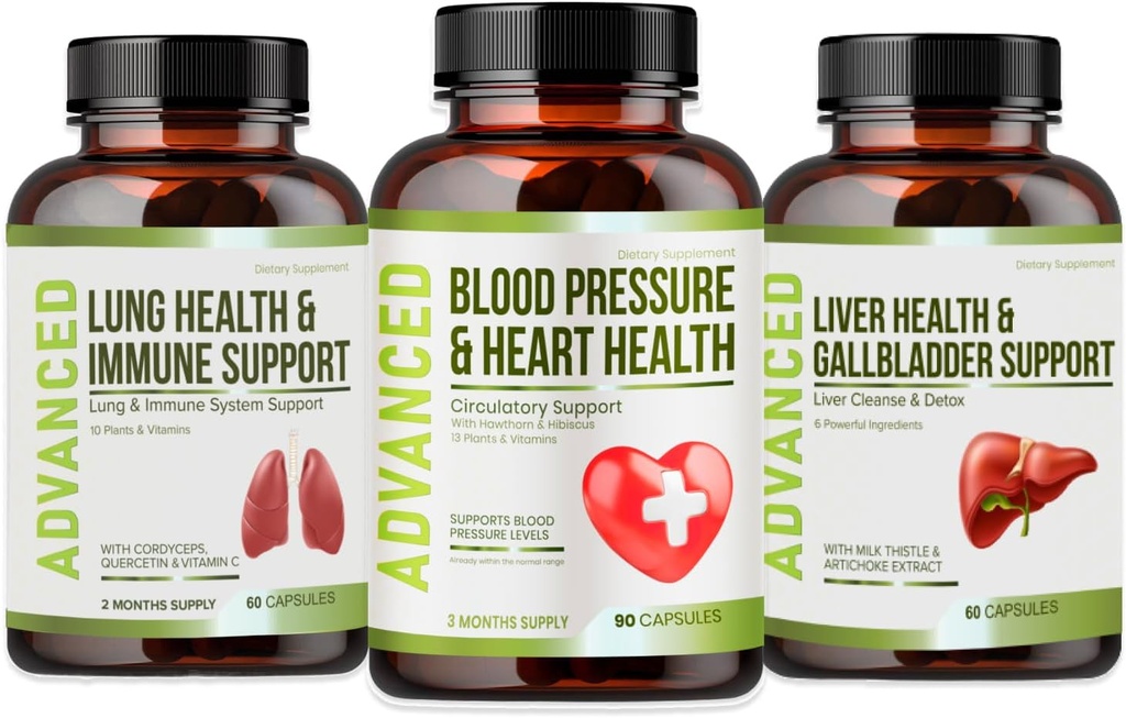 Santé cardiaque Supplément de soutien de la pression artérielle - Soutenir la pression artérielle et la circoncision saine Naturellement avec Hawthorn Berry & Hibiscus. Vitamines Pills pour l'hypertension et le cœur en santé.