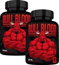 ONL Bull Blood Testostérone Booster - Supplément de testostérone pour l'endurance et l'endurance pour les hommes de haute puissance - Test Booster avec la racine de Maca, l'herbe de chèvre en chaleur et Tongkat Ali - 120 capsules (2-Pack)