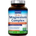 Vitalité innée 10-en-1 Magnésium Complexe 960mg, 420mg Mag élémentaire par service, avec Magnésium Glycinate, Citrate, Malate, et plus, Sommeil, Digestion, Soutien énergétique, 90 Caps végétaliens
