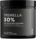 Tremella Mushroom Ultra High Potency 15:1 Extrait avec 30% Beta Glucans - Formule pure et concentrée - Laboratoire tiers testé pour la pureté et la qualité - 120 Capsules