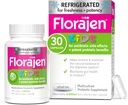 Probiotiques pour enfants de Florajen, supplément de soutien pour la santé quotidienne et immunitaire, soulagement de la constipation et du gonflement, 30 capsules (réfrigérées)
