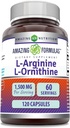 Formules étonnantes L-Arginine/L-Ornithine 1500 Mg par portion, Capsules