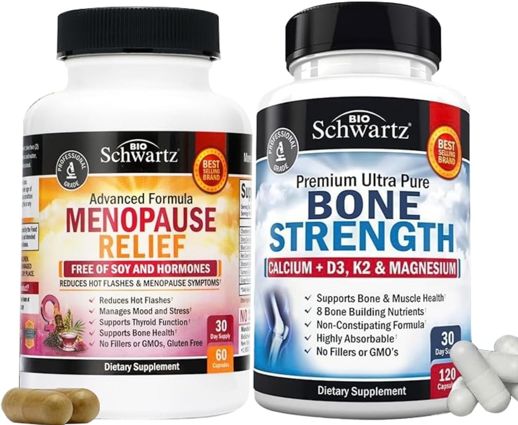 BioSchwartz Advanced Strength Pre and Probiotiques Supplément avec enzymes digestives (2 mois d'approvisionnement) Plus complexe de vitamine B avec vitamine C (2 mois d'approvisionnement)