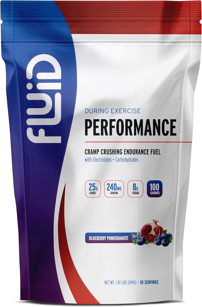 Performances fluides - faible sucre Endurance carburant boisson de sport mélange avec électrolytes, tous les ingrédients naturels, sans gluten pour avant ou pendant l'exercice (graine de bleuet, 30Serving)