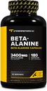 Primaforce Beta Alanine Capsules 3400mg, 180 Capsules (45 portions) - Potent Beta-Alanine Supplément