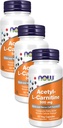 Suppléments MAINTENANT, acétyl-L Carnitine 500 mg, acide amino, fonction des cellules cérébrales et nerveuses*, 50 gélules (paquet de 3)