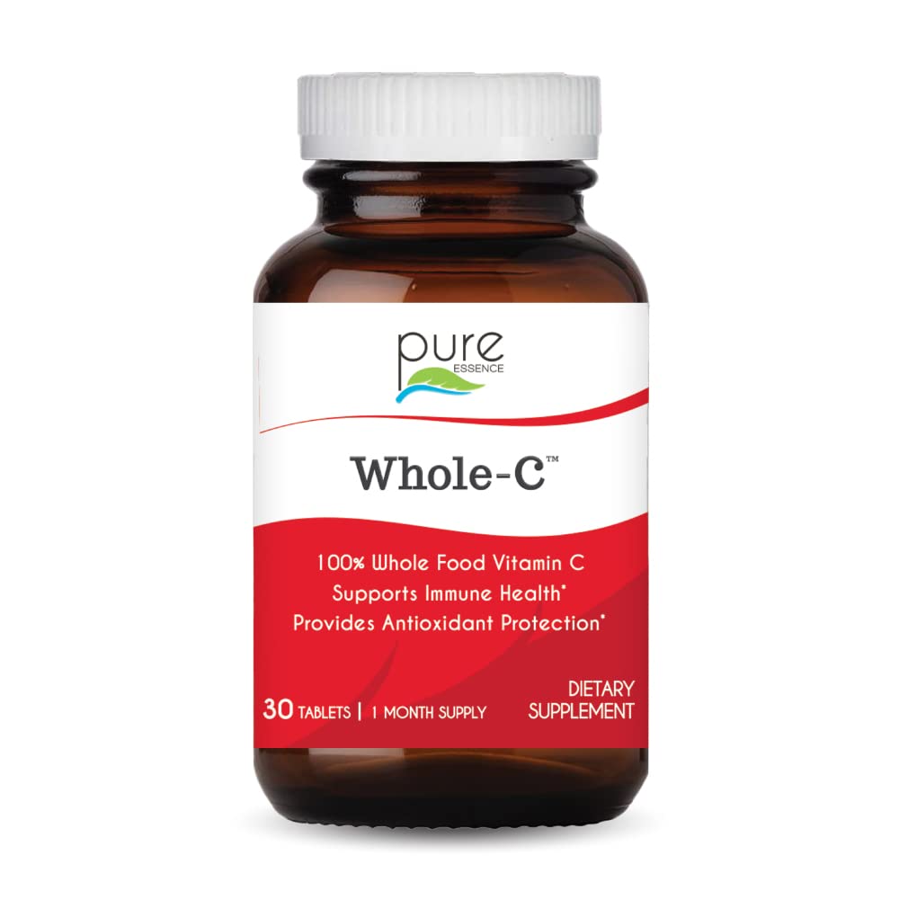 ESSENCE DE PURE LABS Vitamine C - Meilleur soutien immunitaire - Vitamines biologiques et naturelles - Suppléments immunitaires et compléments alimentaires (30 comprimés)