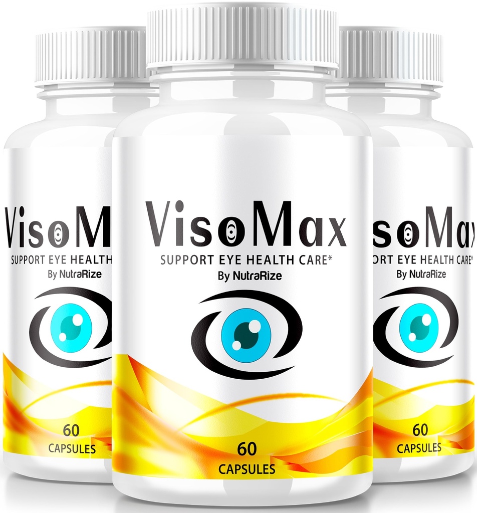NutraRize (3 Pack) VisoMax Capsules, Official Eye Health Formula, All-Natural Eye Supplement to Maintain Normal Vision, Viso Max Support Visual Performance, Viso Max Pills Review (180 Capsules)