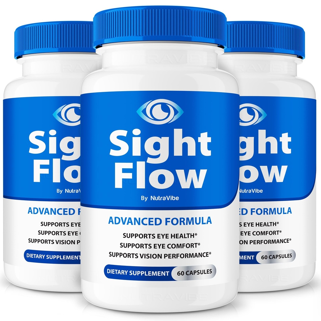 (3 Pack) Sight Flow Eye Capsules – Premium Eye Health Supplement | Natural Ingredients Healthy, Clear Eyes, Comfort & Vision Support | Official SightFlow Easy-to-Take, Non-Habit Forming (180 Capsules)