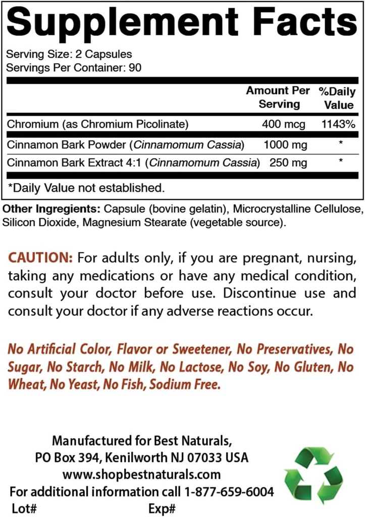 Cannelle 1000 mg et supplément DIM 100 mg