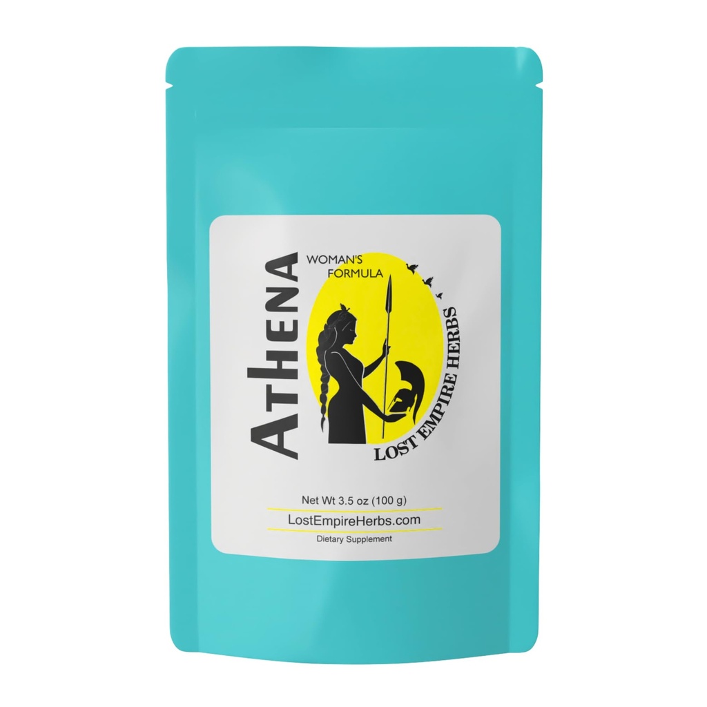 Lost Empire Herbs Athena Woman’s Formula | Dong Quai, Shatavari, Pine Pollen, Schisandra, Goji, Sea Buckthorn Herbal Powder Blend for Women | 100 Grams