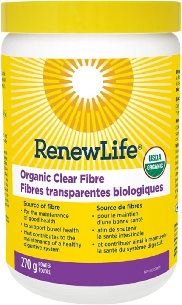 Renew Life Organic Clear Fiber, 9.5-ounce
