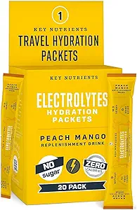 Paquets de poudre d'électrolytes - Lémonade rose fraîche 40 Packs d'hydratation - Poudre d'hydratation de voyage - Pas de sucre, pas de calories, sans gluten - Fabriqué aux États-Unis
