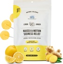 MommaBear Nausées et maladie du mouvement Lollipops – Candy au citron et au gingembre non OGM pour nausées – Lollipops organiques pour enfants 3+ et femmes enceintes pour soulager la fraicheur – Serré pour la fraîcheur (10 Pack)