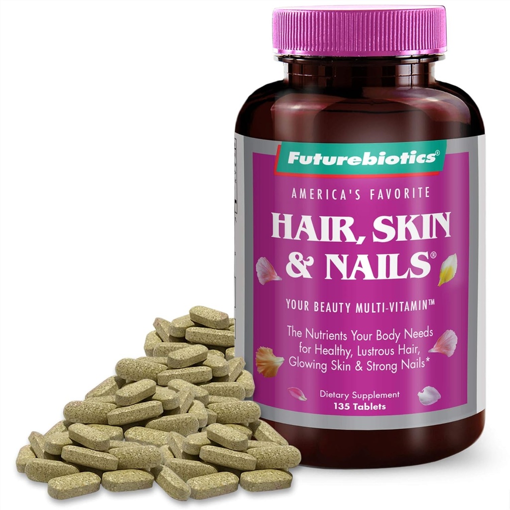 Futurebiotiques Cheveux, peau et ongles Beauté Multivitamine, 135 comprimés