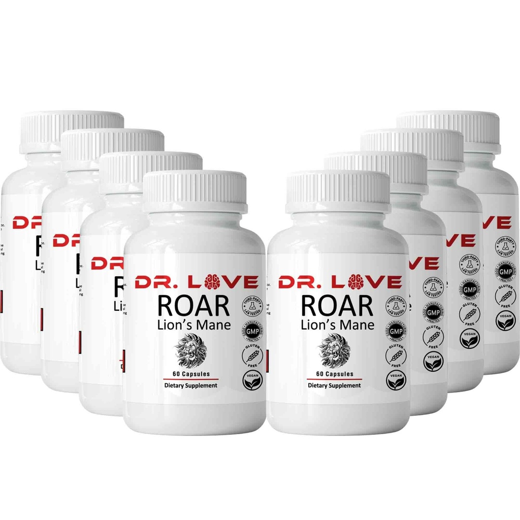 Dr Loves Roar Lions Mane Supplement 60 Capsules (8)