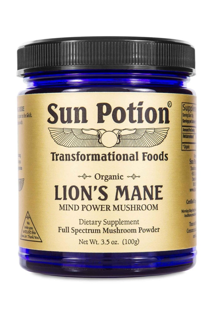 Sun Potion Lion’s Mane (Organic) - Mind Power Mushroom (100g)