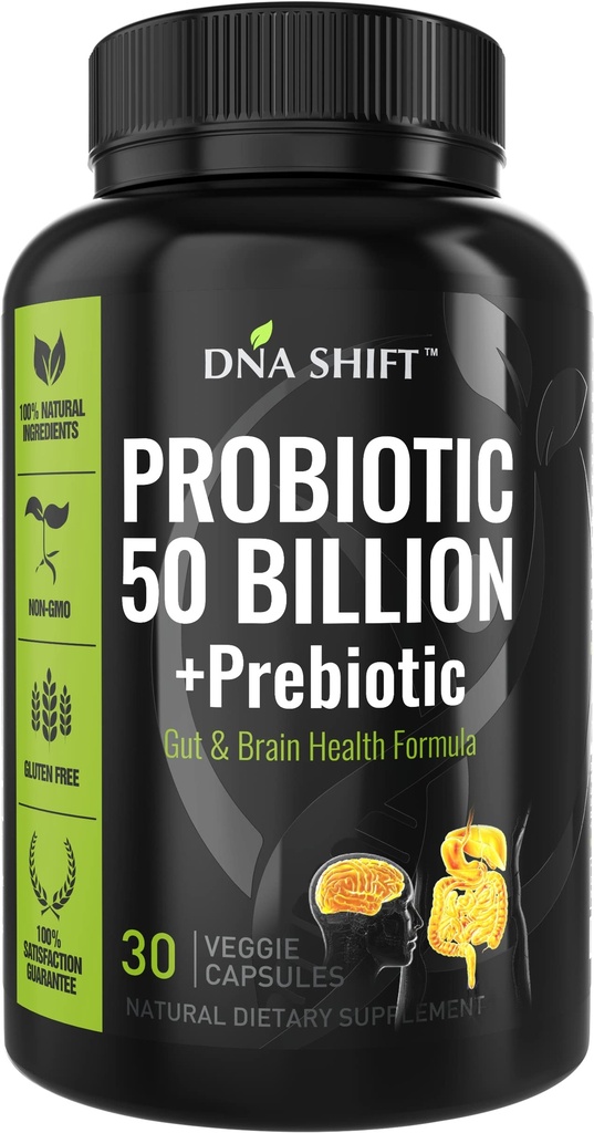 Probiotics for Women and Men - 11 strains - 50 Billion CFU - Probiotic Supplement for Digestive Health - Gut Health - Supports Constipation, Diarrhea, Gas & Bloating - 30ct