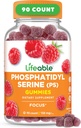 Lifeable Phosphatidylserine Gummies (PS) | 150mg | Great Tasting Focus Supplement | Memory and Focus Supplements for Adults | Vegetarian Focus Vitamins for Men, Women | 90 Gummies