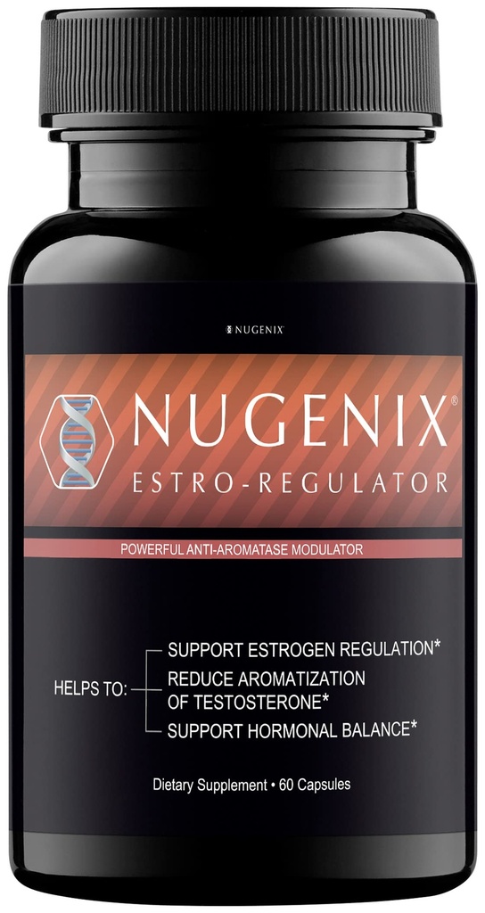 Nugenix Estro-Regulator - supplément DIM, bloqueur d'estrogène pour les hommes et inhibiteur de l'aromatase, booster de testostérone - 60 capsules