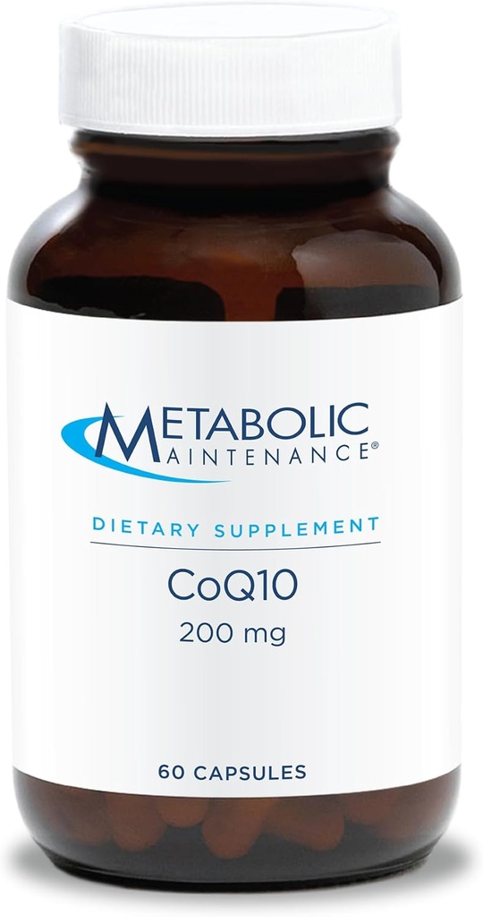 Maintenance métabolique CoQ10 Capsules - 200mg Coenzyme Q10 avec vitamine C - Antioxydant, Immune, Énergie + Support cardiovasculaire (60 Capsules)