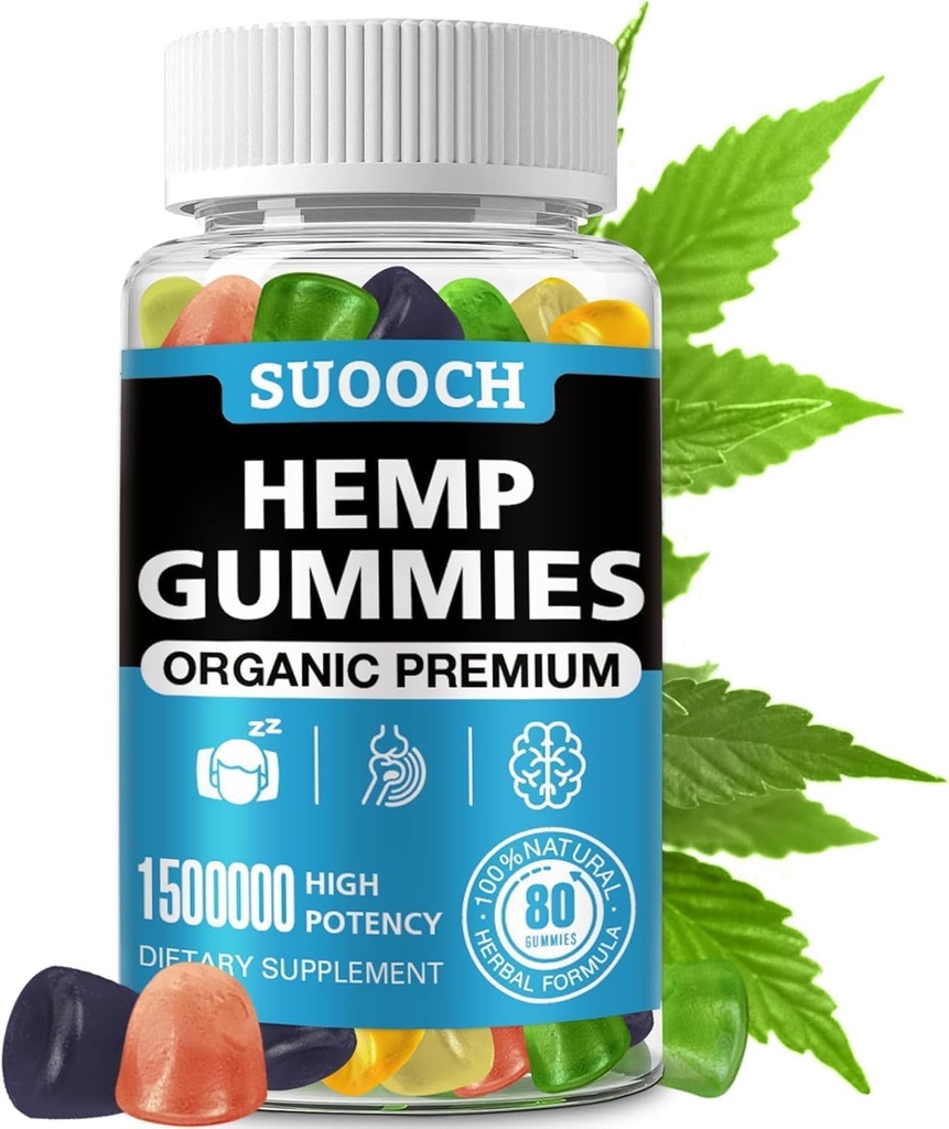 SUO Organic Fruit Gummies Extra Strength Natural Pure Extract Low Sugar Omega 3 6 9