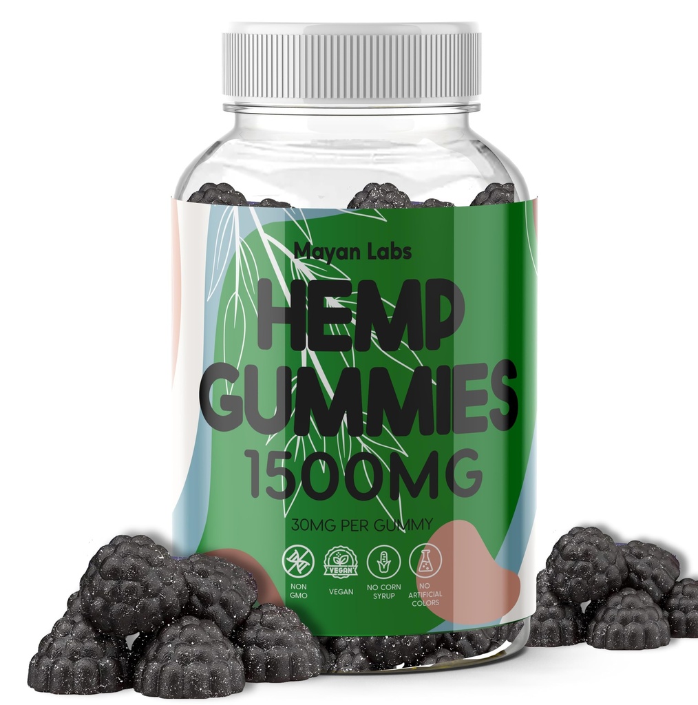 Natural Vegan Hemp Gummies - Neuropathy Nerve Pains Calming Extract Gummy Focus & Delicious Relief Fruity Flavors for Daily Support Energy Metabolism