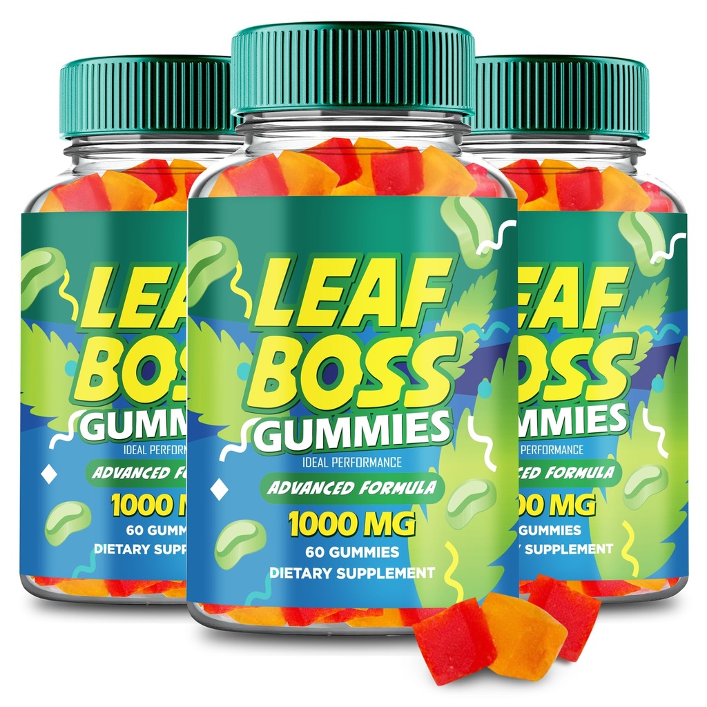 Leaf Boss Hemp Gummies - Official LeafBoss Supplement Hemp Gummys - Maximum Strength, All Natural Support for Overall Health and Wellness Support, Advanced Leaf Boss Gummy Reviews (3 Pack)