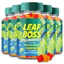 Leaf Boss Hemp Gummies - Official LeafBoss Supplement Hemp Gummys - Maximum Strength, All Natural Support for Overall Health and Wellness Support, Advanced Leaf Boss Gummy Reviews (5 Pack)