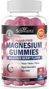 BioSchwartz Sans sucre Magnésium Gommies (30 portions) Berry Aromatisé Magnésium Citrate Supplément soutient les nerfs sains Muscles énergie calme humeur et sommeil (Vegan Safe, non OGM, 60 Gummies)