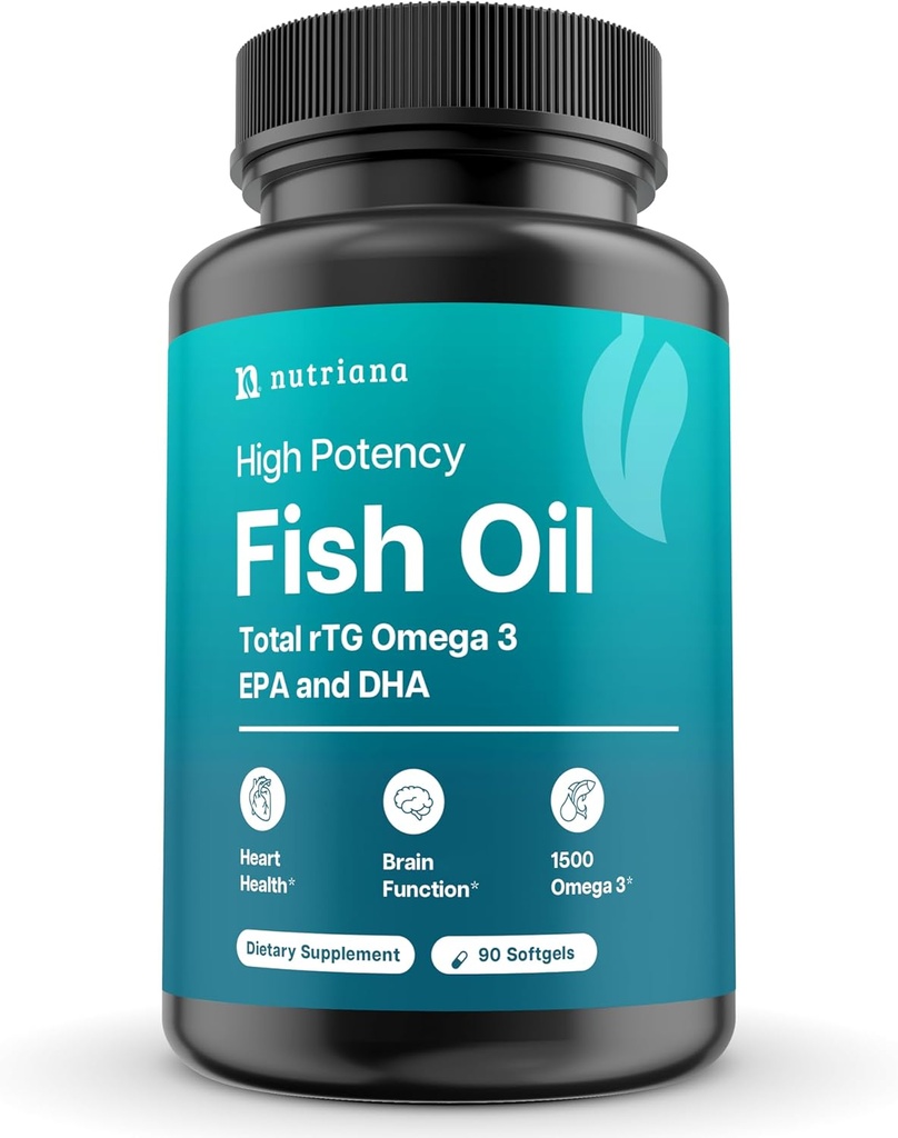 Mini softgels d'huile de poisson – Sans odeur, sans Burp et facile à avaler – 1500mg Oméga-3 avec EPA et DHA – Formule avancée Huile de poisson Minis – Plus petit qu'un dime – Sauvage pris – 90 (Gros, Capsule)