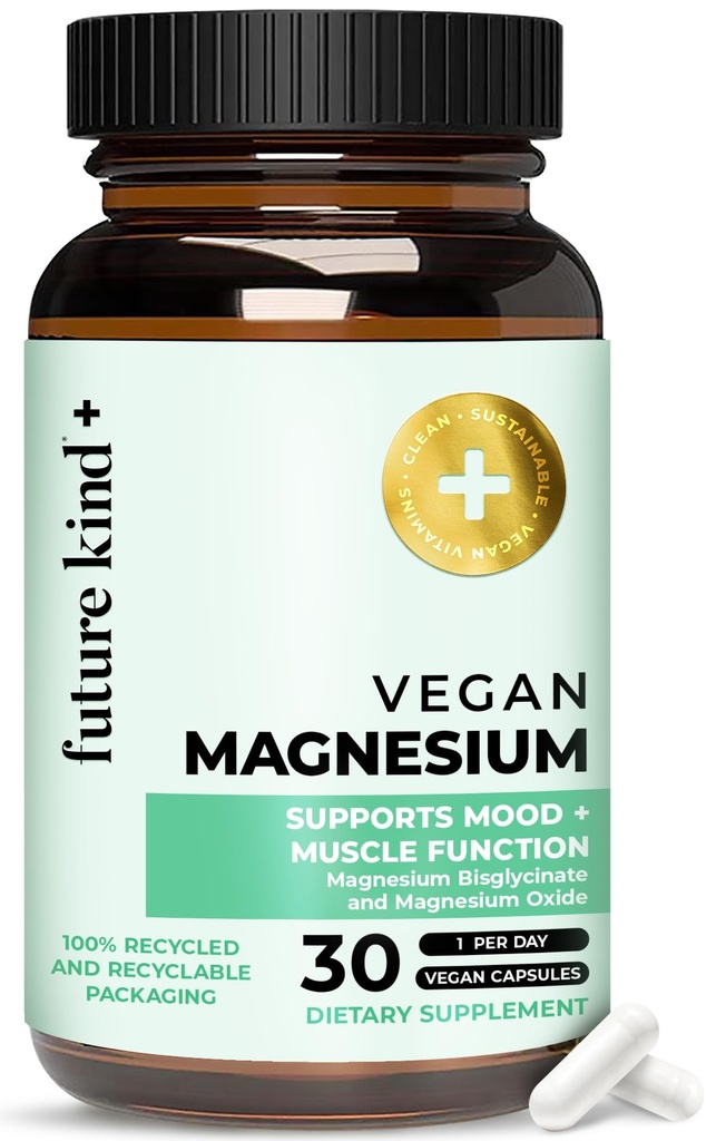 200mg Chelated Magnesium Glycinate Supplement for Women & Men - Muscle & Nerve Function - High Absorption Magnesium for Sleep Support & Energy Metabolism - 30 Vegan Capsules