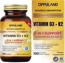 Vitamine D3 + K2 5000 UI - Technologie liposomique pour l'absorption améliorée - MK-7 Vitamine K2 100mcg - Soutient le métabolisme os et calcium - Supplément D3K2 pour hommes et femmes - 180 Softgels