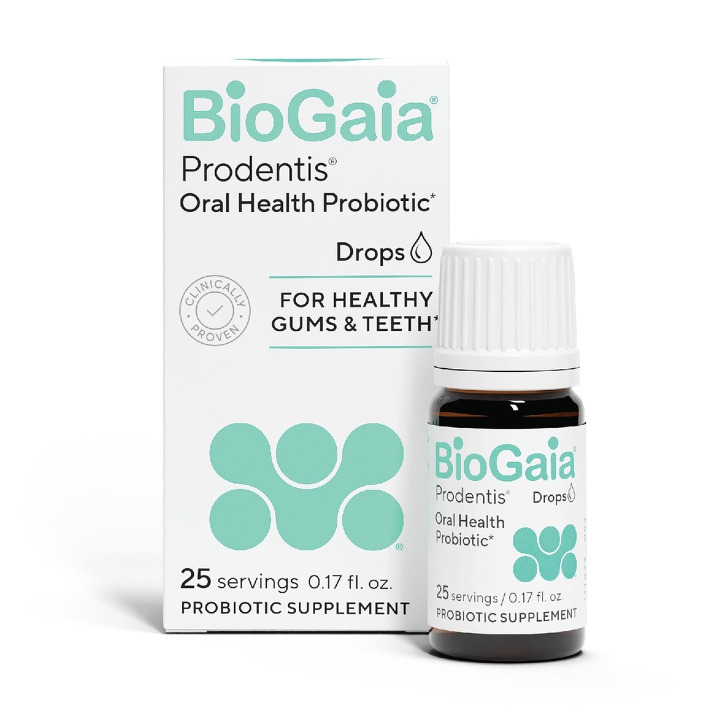 BioGaia Prodentis (en anglais seulement) Les gouttes probiotiques dentaires (en anglais seulement) favorisent la santé des gencives et des dents (en anglais seulement) se défendent contre les problèmes dentaires (en anglais seulement) Réapprovisionne le microbiome oral (en anglais seulement) Améliore la santé buccodentaire (en anglais seulement)