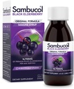 Sambucol Black Elderberry Sirop - Sambucus Elderberry Sirop, Black Elderberry Liquid, Immune Support, Sirop Elderberry pour les enfants et les adultes, antioxydants élevés, sans gluten - formule originale, 4 Fl Oz