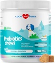 Probiotiques pour chiens Santé digestive - Soutien Santé Gut, Diarrhée, Gaz, et Allergies saisonnières - avec miel, citrouille et prébiotiques pour le soutien digestif, mauvaise respiration de chien & Constipation