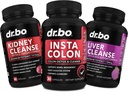 DR. BO Colon Cleanser Detox & Kidney Liver Cleanse - 15 Day Colon Cleanse Pills, Kidney Liver Detox Supplement - Bowel Movement Supplements, Kidneys, Bladder, Urinary Tract, Gallbladder Capsules