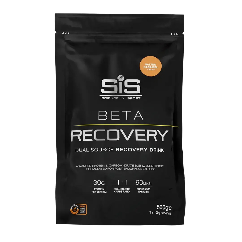 SiS BETA Recovery - Dual-Source Carbohydrate Blend for High-Intensity Exercise - 30g Whey Protein Powder - Muscle Refuel - Sports Nutrition - Salted Caramel Flavor - 17.6 Oz