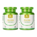 2 Bottles Magnesium-100mg, DHA-100mg, Phosphatidylserine-40mg, Magnesium Complex Supplements for The Elderly Kids Brain Health and Cognitive Support Improve Brain - 120 Capsules