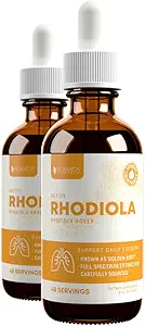 Rhodiola actif - Extrait de racine de Rhodiola avec Rosavins naturels - Livraison liquide pour une meilleure absorption - Supporte l'énergie et le stress