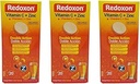 Redoxon Vitamin C Tablets | Orange Flavor, Effervescent Double Action Supplement of Vitamin C and Zinc for Immune System Support, Healthier Lifestyle, and More Energy; 3-Pack of 20 Tablets