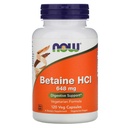 Maintenant Aliments Betaine HCl, 648 mg avec 150 mg de Pepsin, 120 Capsules, 2 Pack