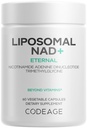 Codeage NAD liposomique+ Supplément - NAD Nicotinamide Adenine Dinucléotide Coenzyme Pills - 500 mg NAD+ par portion et bêtaine Anhydre - Livraison Liposomique - Vegan, Non-OGM, Sans gluten - 60 Capsules