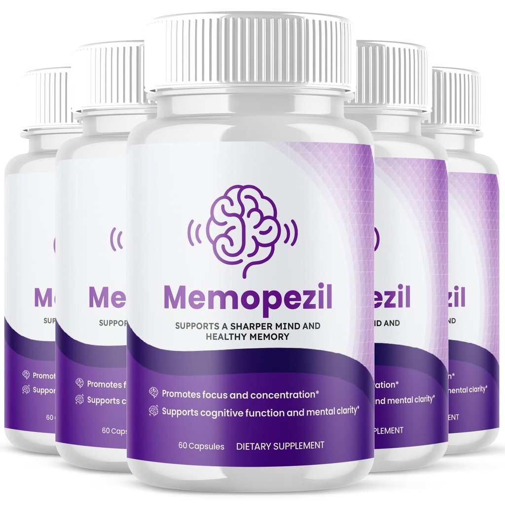 (5 Pack) Memopezil Brain Capsules, Memopezil Pills with All Natural Ingredients, Advanced Formula Health and Wellness Support Supplement Pills with Maximum Strength Multivitamins Support(300 Capsules)