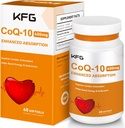 KFG CoQ10 400mg Softgels, Coenzyme Q10 suppléments soutiennent la santé cardiaque, la santé cardiovasculaire, le système immunitaire et la production d'énergie cellulaire, sans gluten