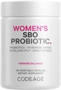 Supplément pour probiotiques - 50 milliards d'UFC - SBO Probiotiques et prébiotiques - canneberges - Santé féminine - Mélange botanique fermenté, supplément pour aliments entiers - Vegan, non-OGM - 60 capsules